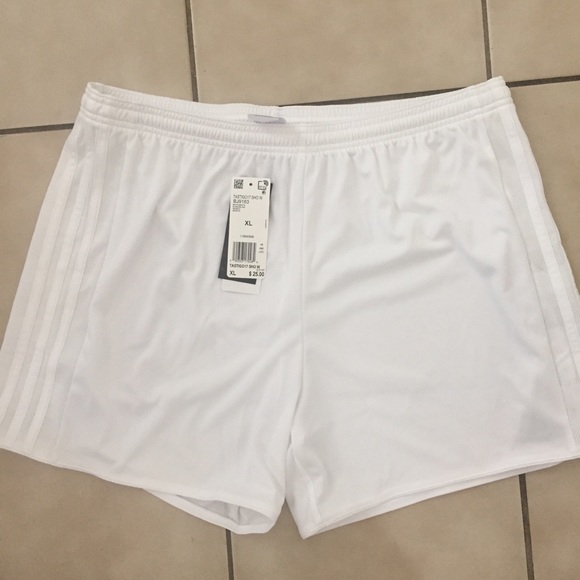 adidas women's white soccer shorts